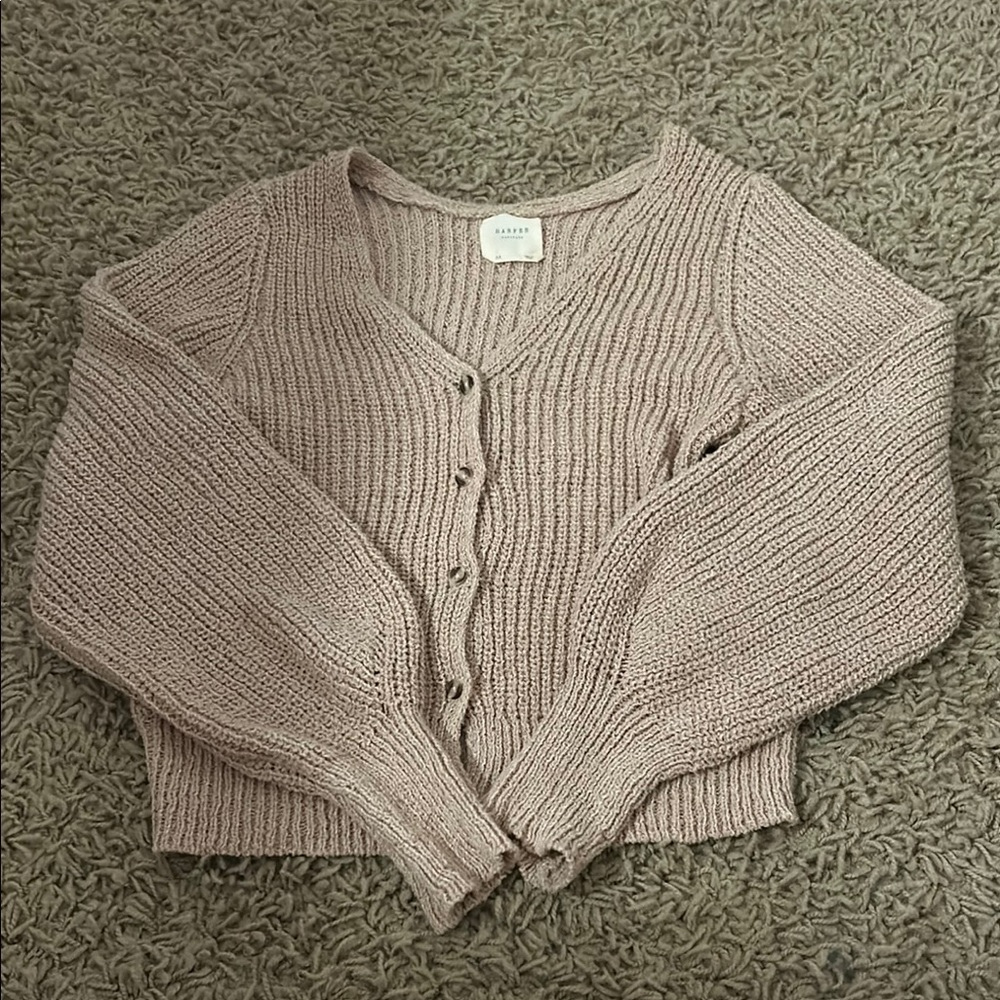 Women’s Tan Cardigan Sweater